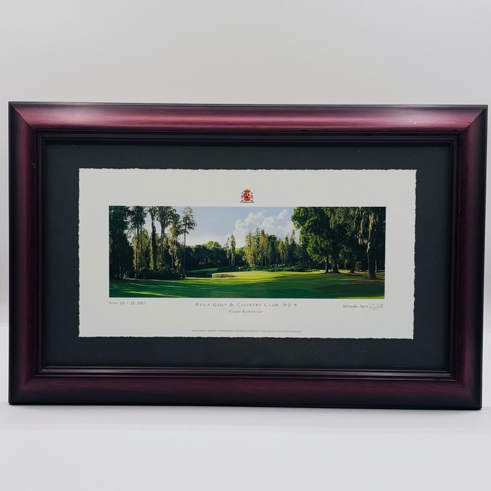Daniel Murphy “Avila Golf & Country Club No 4 Flight Runner-Up”2017 Framed Print